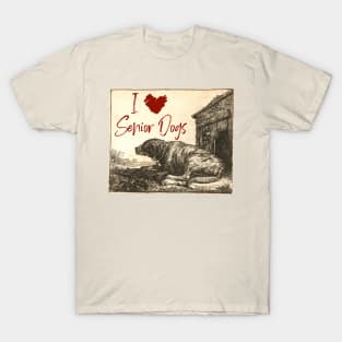 I Love Senior Dogs T-Shirt